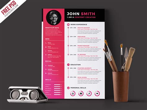 Premium Free Psd Cv Resumes For Creative People To Get The Best