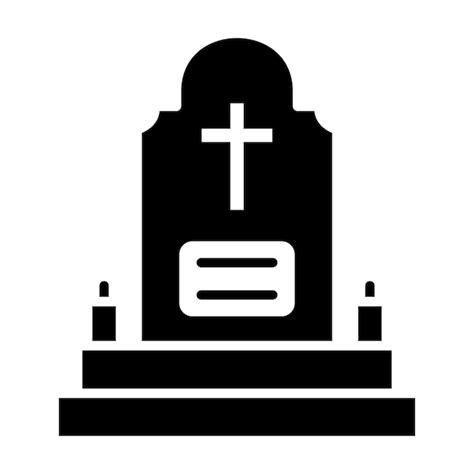 Premium Vector Grave Glyph Solid Black Illustration