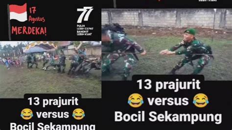 Viral Lomba Tarik Tambang Bocah Kampung Vs Anggota Tni Bikin Ngakak