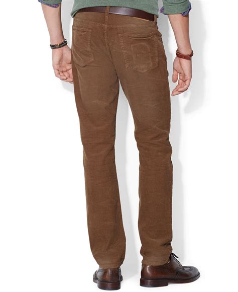 Lyst Polo Ralph Lauren Straight Fit 5 Pocket Corduroy Pants In Brown