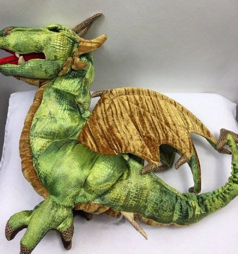 Folkmanis 20 Dragon Wyvern Hand Puppet Realistic Stuffed Animal Green