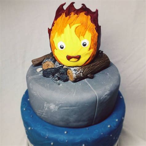 Finished Calcifer Cake