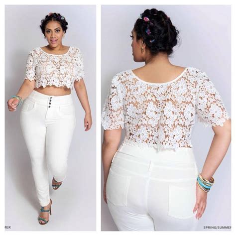 15 Ways Plus Size Women Are Wearing Crop Tops [gallery] Curvy Outfits