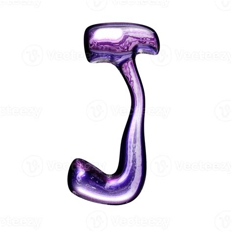 J Y2k Alphabet With Liquid Dark Purple Chrome Effect 28172303 Png