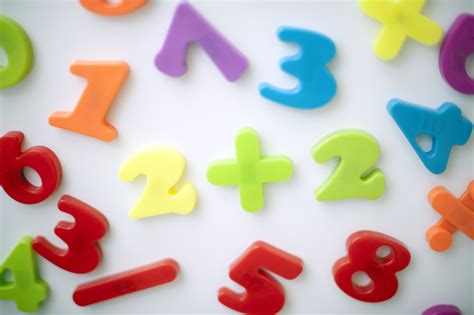 stock photo  learning maths  colourful numbers