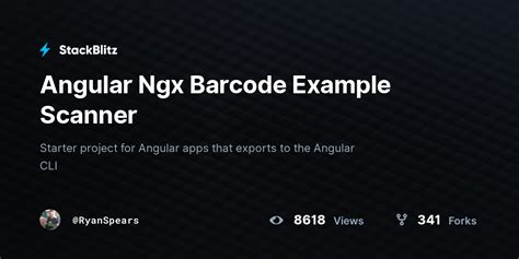 Angular Ngx Barcode Example Scanner StackBlitz