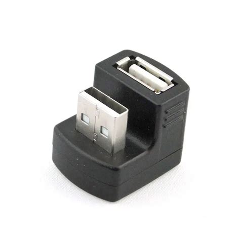 New Right Angled Usb 20 Adapter A Male To Female Extension 90 180 Degree Black In Computer