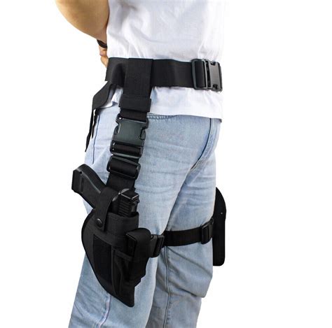 Tactical Pistol Drop Leg Thigh Holster Mag Pouch Right Hand Holster