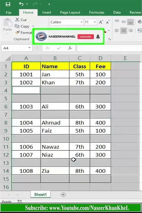 How To Delete All Blank Rows In Excel Youtube