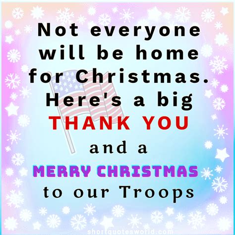 Merry Christmas To Our Troops Short Quotes