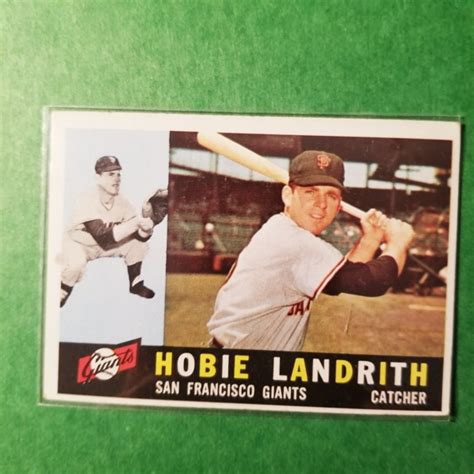 Free 1960 Topps Exmt Nrmt Baseball Card No 42 Hobie Landrith Giants Sports Trading