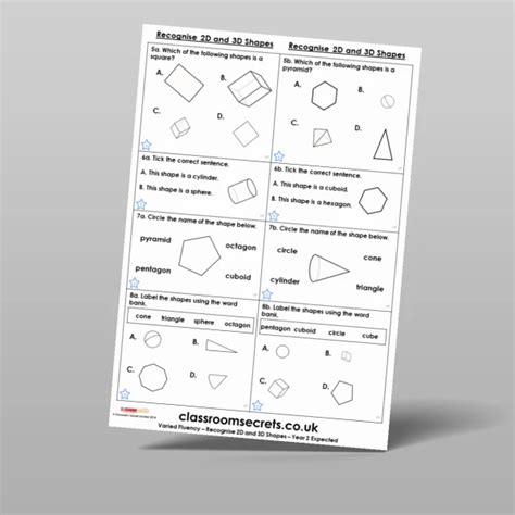 Free Recognise 2d And 3d Shapes Mixed Activity Resource Classroom Secrets