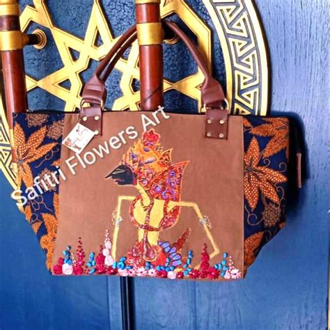 Jual Tas Lukis Wayang Krisna Sulam Pita Tas Etnik Tote Bag Wayang