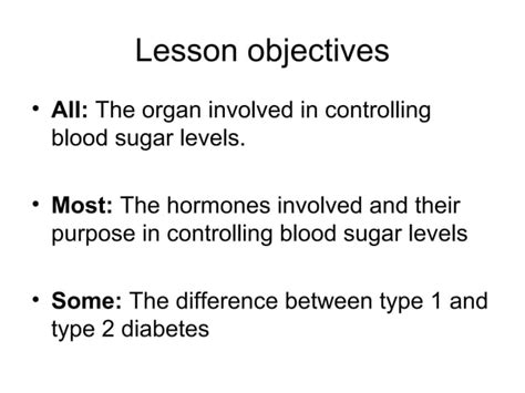 Mrs Abrey Lesson 20 Blood Sugar Ppt