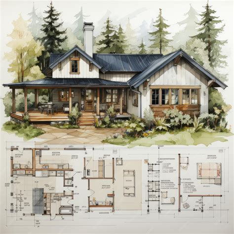 premium photo modern farmhouse house plans