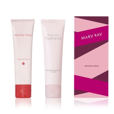 Kit mini máscaras faciais argila rosa hidratante renovadora Mary Kay