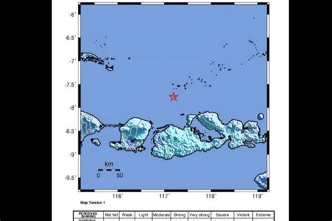 Penyebab Gempa Magnitudo 5 4 Guncang Laut Utara NTB Patahan Lempeng