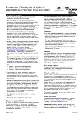 Fillable Online Acma Gov Instructions For Completion ACMA Acma Gov