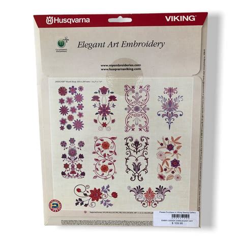 Husqvarna Viking Embroidery Designs Cd Elegant Art Embroidery