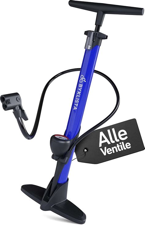 BYKLISTA Fahrradpumpe alle Ventile Großes Manometer 12 Bar extra