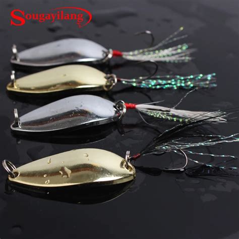 Metal Hard Fishing Lure Cm G Fishing Spinner Spoon Sequins Noise