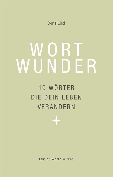 Sachbuch Doris Lind Wortwunder 19 Wörter dein Leben verändern