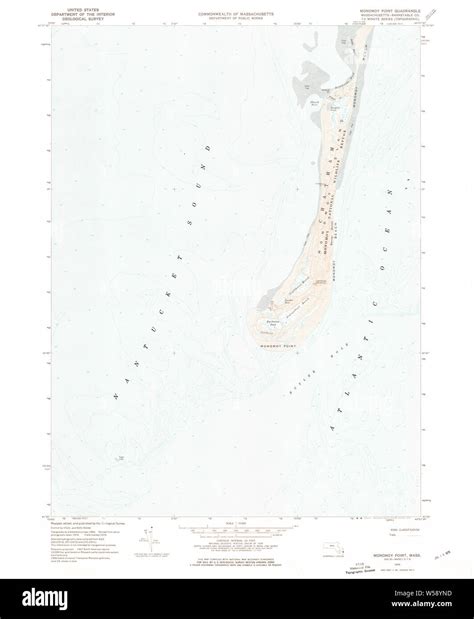 Massachusetts USGS Historical Topo Map MA Monomoy Point 350303 1974