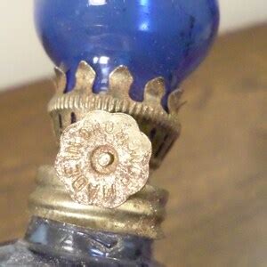 Vintage Hong Kong Cobalt Blue Oil Lamp Miniature Oil Lamp Etsy