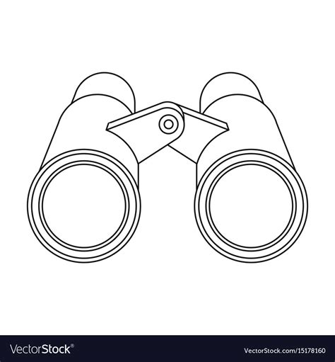 Binoculars For Observationafrican Safari Single Vector Image