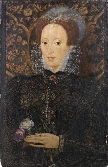 British School 16th Century Portrait Of A Lady Apparently