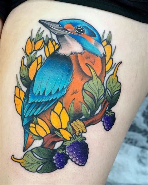 35 Amazing Kingfisher Tattoos With Meanings Body Art Guru