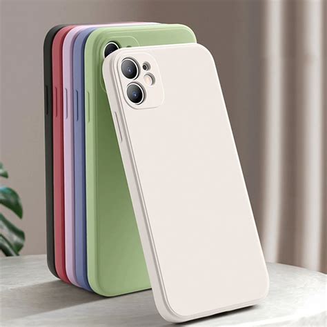 Capa Capinha Silicone Premium iPhone 11 12 Proteção Câmera Mercado