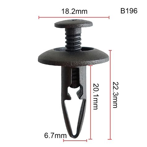 Cnikesin Pcs B Mm Hole Push Type Retainer Screw Rivet Clips