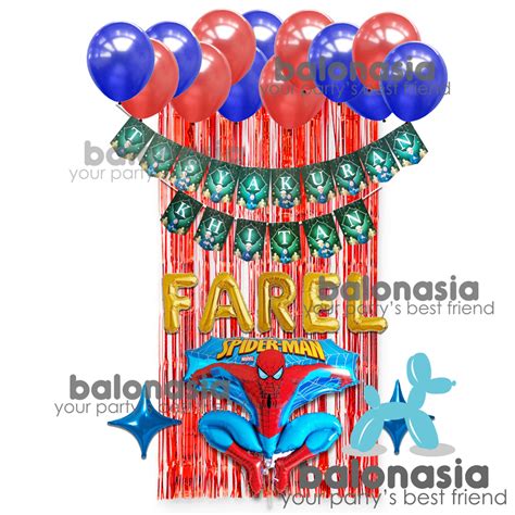 Jual Dekorasi Paket Balon Simple Karakter Tasyakuran Khitan Backdrop