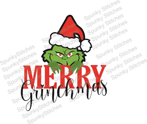 Mean Green Guy Merry Grinchmas Svg Cut File