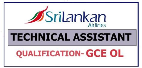 Technical Assistant Vacancy Srilankan Airlines Ceylon Vacancy