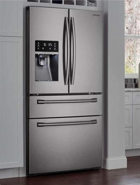 Samsung 33 In W 2473 Cu Ft 4 Door French Door Refrigerator In Stainless Steel Rf25hmedbsr