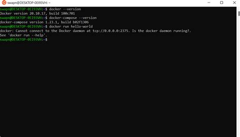 Bash Docker Cannot Connect To The Docker Daemon At Tcp 0 0 0 0