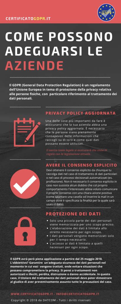 GDPR 2018 cos è e come adeguarsi Infografica Zero Pixel