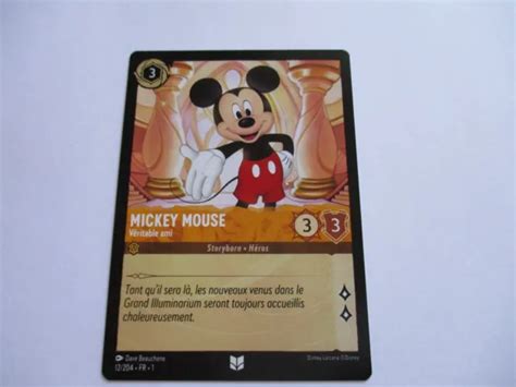 CARTE LORCANA DISNEY TCG Mickey Mouse 12 204 Chapitre 1 Français EUR 1