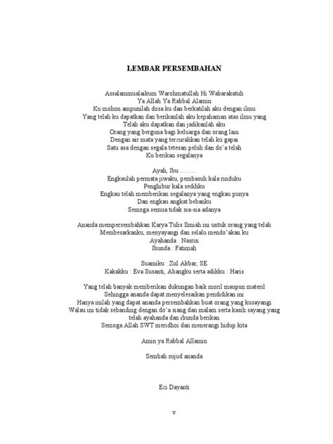 Lembar Persembahan Pdf Agama And Spiritualitas