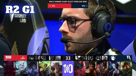 100 Vs TL Game 1 Round 2 Playoffs S12 LCS Spring 2022 100 Thieves