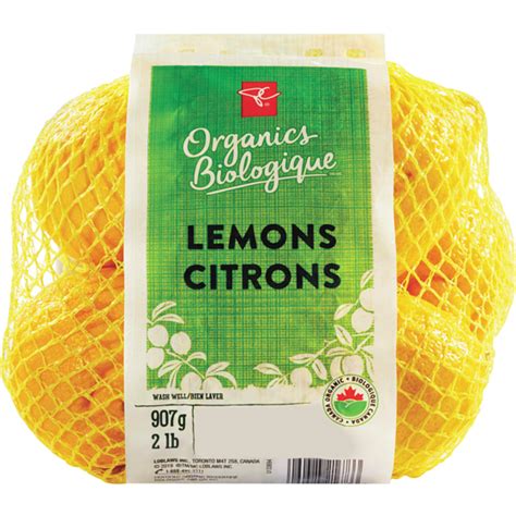 PC Organics Organic Lemons, 2 lb bag | PC.ca