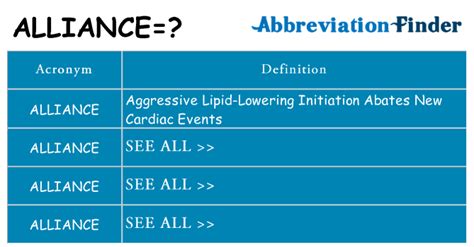 What does ALLIANCE mean? - ALLIANCE Definitions | Abbreviation Finder