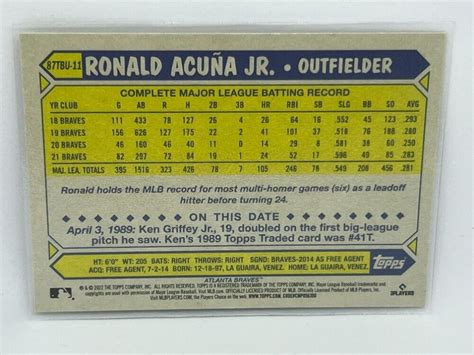 Ronald Acu A Jr Topps Update Series Insert Topps No Tbu