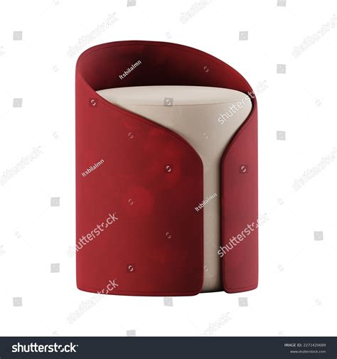 Modern Minimal Pouf Seating White Studio Stock Photo 2271420689 ...