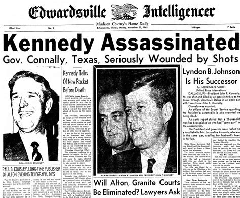 10 Front Pages From JFK S Assassination