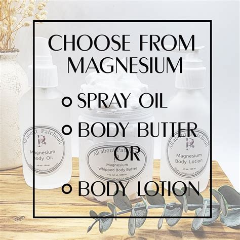 Extra Strength Organic Magnesium Oil Spray Pump Lotion Or Body Butter Extra Strength Magnesium