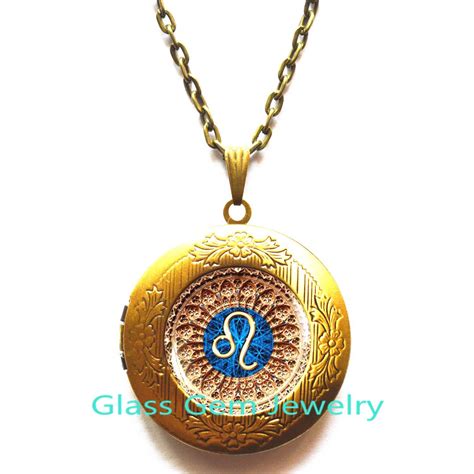 Amazon Leo Zodiac Locket Necklace Leo Locket Pendant Leo Zodiac