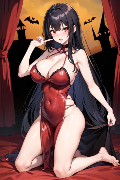 Anime Sexy Beautiful Girl Black Hair Red Eyes By Love1064 On Deviantart